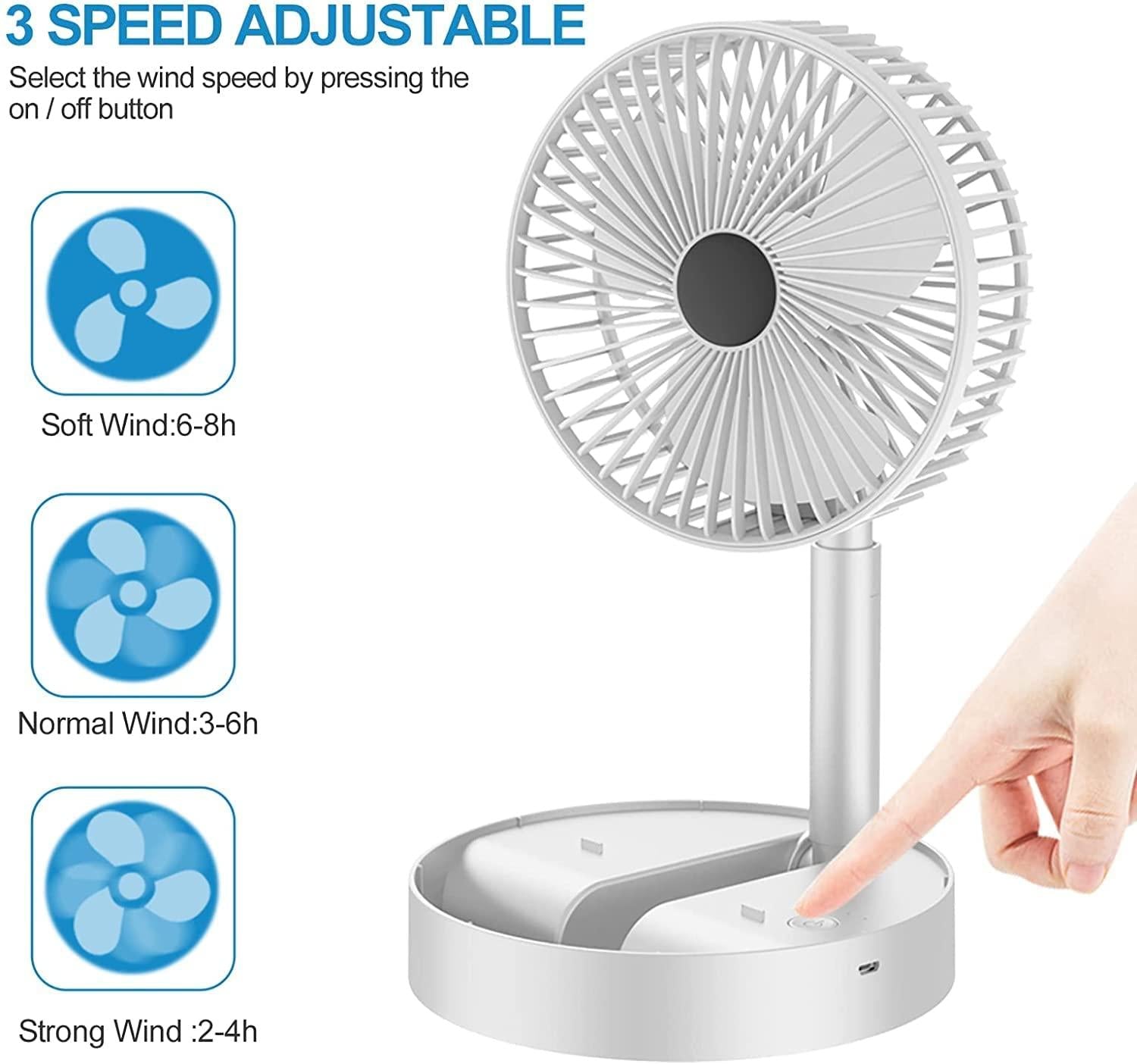 THE FAN FLEX™ MINI DESK FAN WITH HEIGHT ADJUSTABLE + 1 YEAR WARRANTY