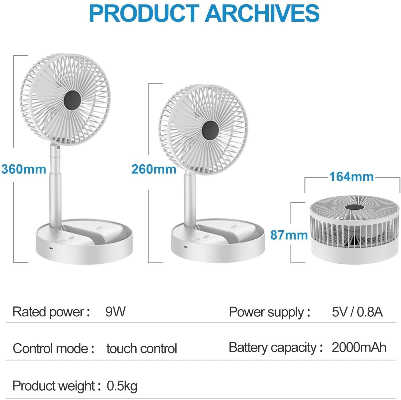 THE FAN FLEX™ MINI DESK FAN WITH HEIGHT ADJUSTABLE + 1 YEAR WARRANTY